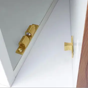 

Adjustable brass Door lock latch interlock switch chassis Furniture cabinets door spring ball locker spring hinge close lock