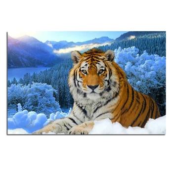 

Snow tiger 100x66 cross stitch diy full diamond drawing square supplies embroidered paste Mosaic home decoration