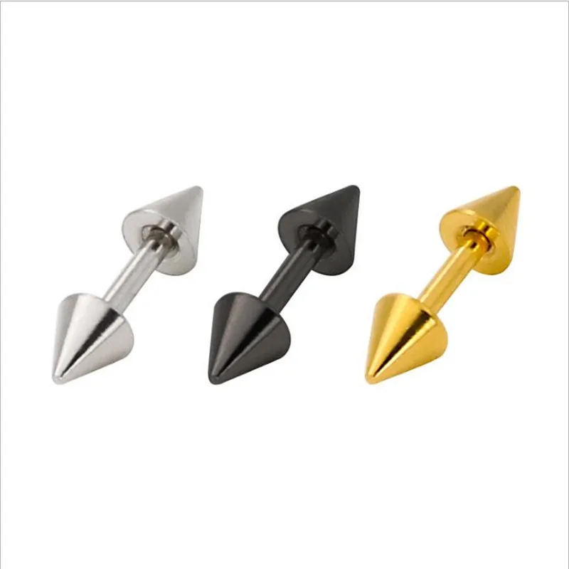 

SE05 Titanium Screw-back Spike Stud Earrings For Women Men 316l Stainless Steel Earring Good Quality Jewelry