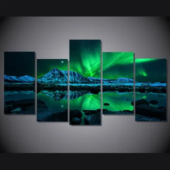 

diamond painting custom full square green aurora borealis lake landscape diamond embroidery mandala diamond painting eid box