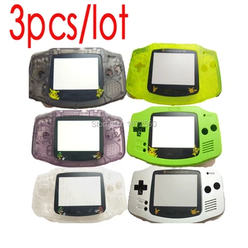 

3pcs/lot Multi-Color Cartoon Elf Lens Shell For GameboyAdvance Plastic Complete Housing Case Shell GBO Color Boy Advance Pocket