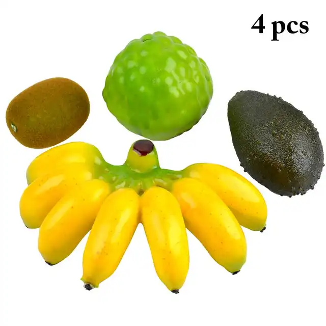 Plastic Fruit Avocado Kiwi Guava Artificial Banana For Wedding