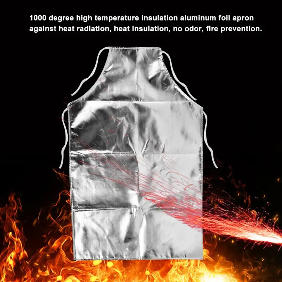 1000 градусов жаростойкий фартук из алюминиевой фольги высокотемпературный Рабочий Фартук