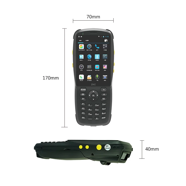 Мобильный терминал данных Android Прочный промышленный КПК 1D 2D лазерный сканер штрих-кода NFC считыватель