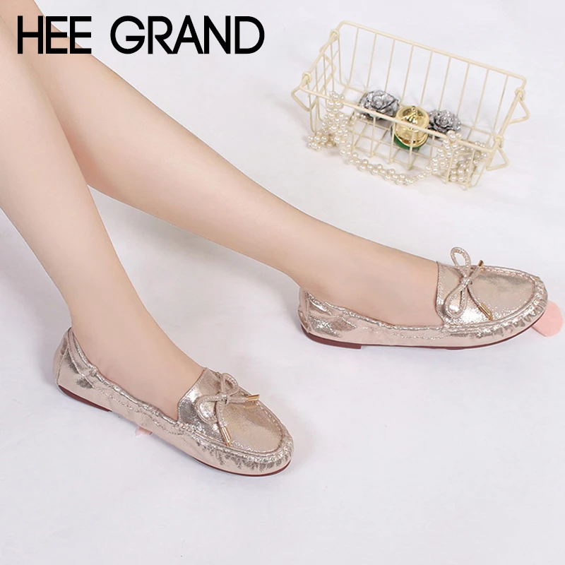 

HEE GRAND Women Fashion Egg roll shoes Lightweight Soft Sole Bright Vamp Bow-cot Women Slip-on Causal Vacation Shoes XWD6704