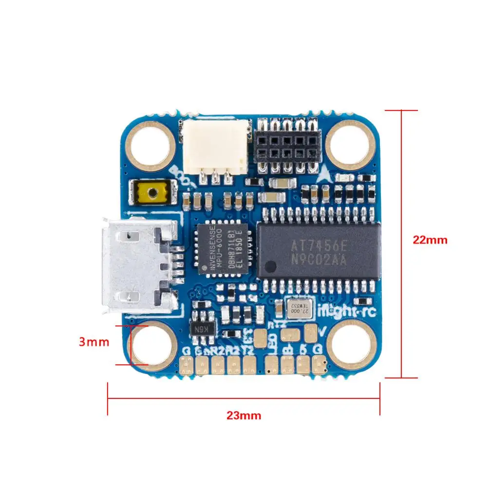 IFlight sucex Micro F4 V2.1 2-4S STM32F411 Контроллер полета с 5 В/3A BEC 16*16 мм M3 монтажное отверстие для FPV гоночная беспилотная часть