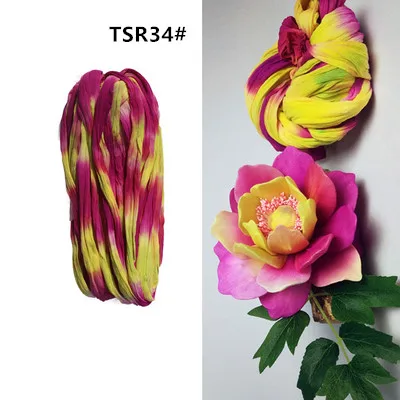 5 шт./лот 29 цветов сетки цветы материалы многоцветный шелковые чулки нейлон цветок для подарка ручной работы - Цвет: 34  5pcs