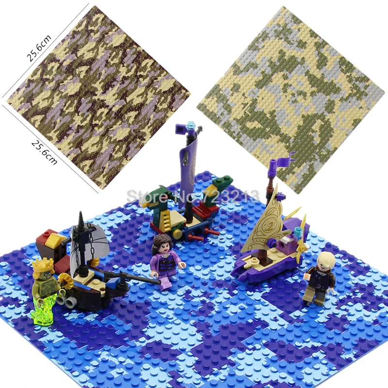 

Baseplate 32x32 Dots Base Plate for Small Bricks Baseplate Legoingly Military SWAT Sea Base Straight Cross Plate Camouflage