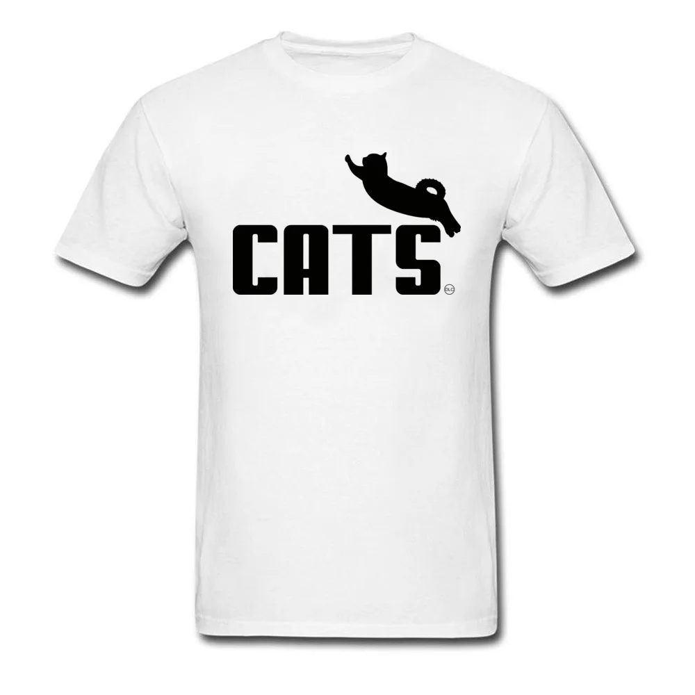 

100% Cotton Men Jumping Cats T-Shirt Orange T Shirt Oversized Printing Round Collar Jersey Shirt Tops Shirt Top Quality Camiseta