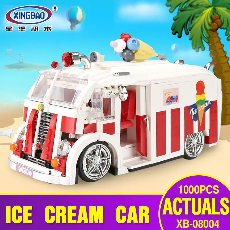 X Models Building toy Compatible with Lego X08004 1000Pcs Ice Cream Blocks Toys Hobbies For Boys Girls Model Building Kits