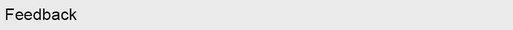 feedback