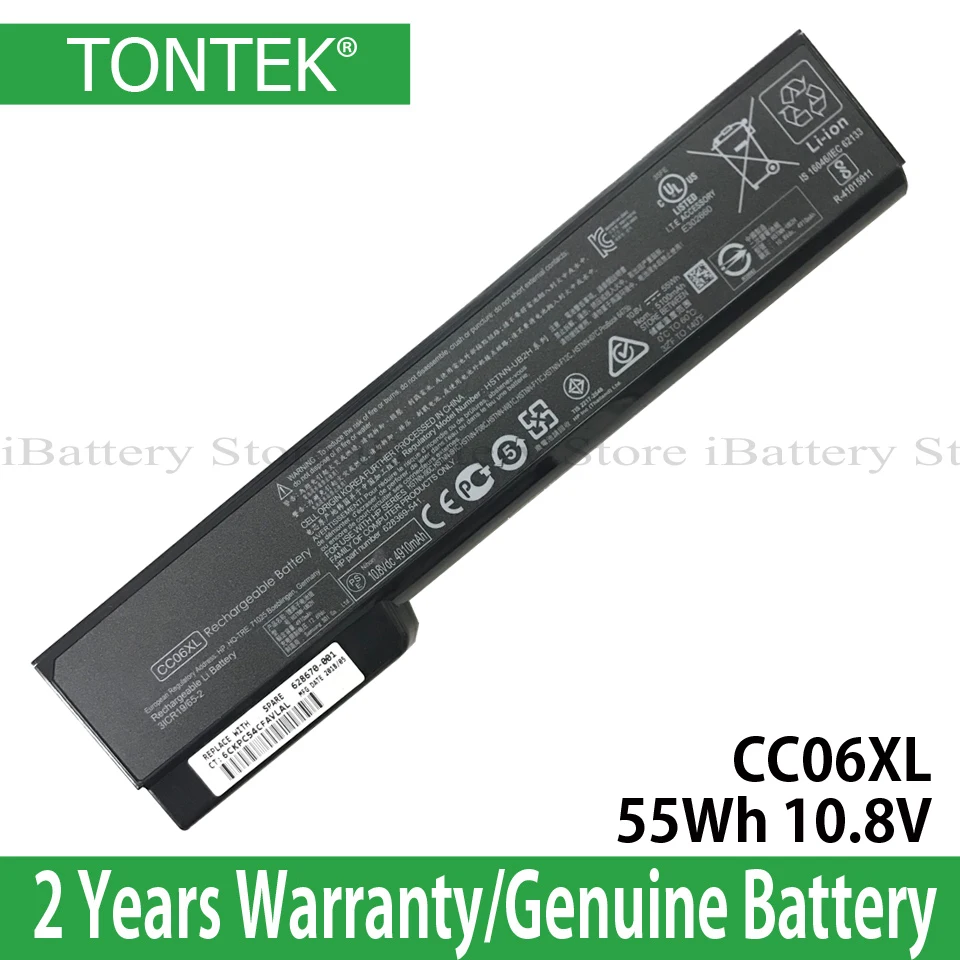 

Genuine CC06XL For Hp EliteBook 8460p 8460w 8560p Probook 6360b 6460b 6560b 6465b 6565b 6475b 6570p Series HSTNN-UB2H 628369-541
