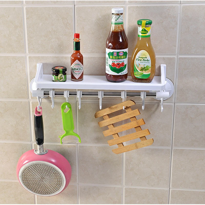 1 قطع بسيطة الحياة مصاصة الحمام الجدار شنقا رف جدار الحمام تخزين الرف اكسسوارات المطبخ