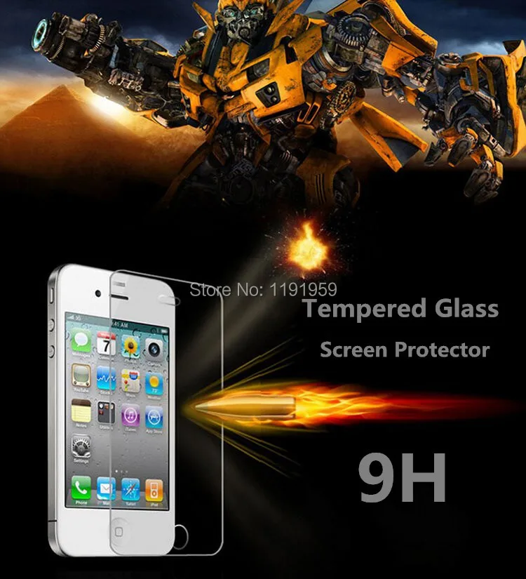 10pieces Camber 0.3mm Ultra Thin HD Clear Explosion-proof Tempered Glass Screen Protector Cover Guard Film for iPhone 4 4S 4G | Мобильные