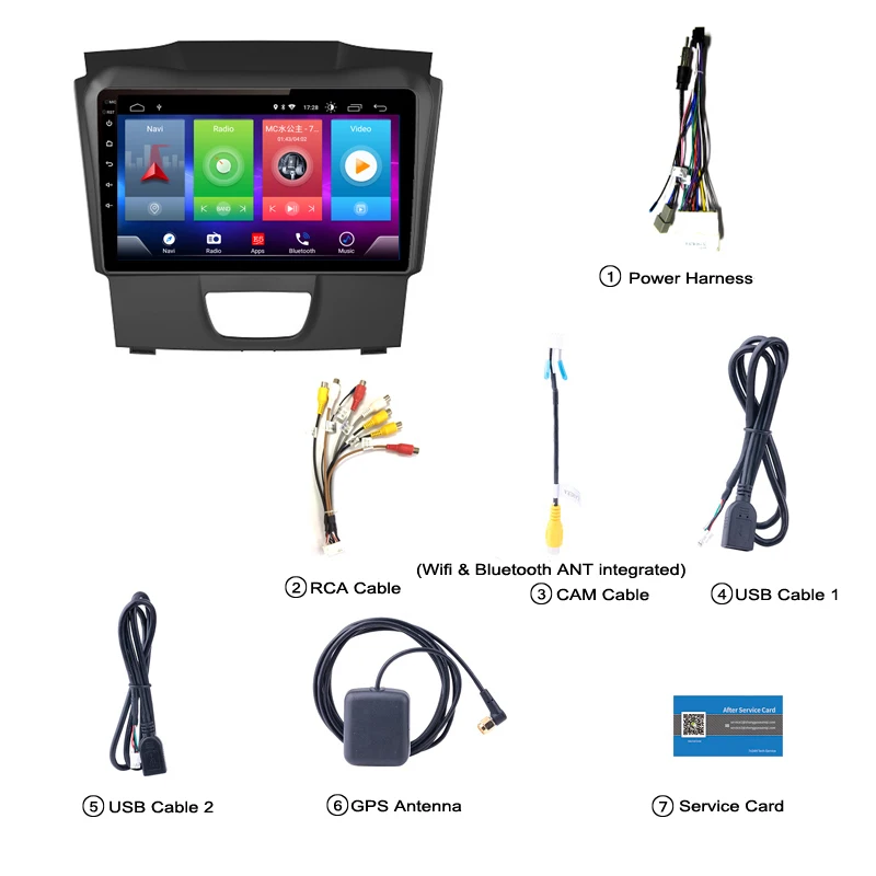 Discount Car Android 8.1 Multimedia Player for ISUZU D-MAX Chevrolet S10 Holden GPS Navigation Device bluetooth steering wheel control 3