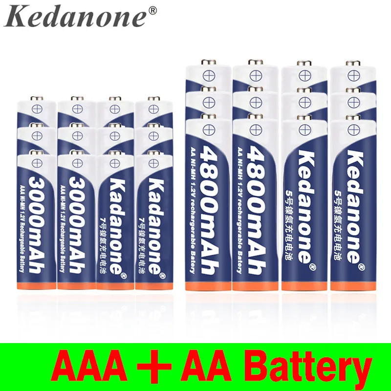 4 ~ 40 шт AAA 3000 mAh + AA 4800 1 2 v Ni MH аккумуляторная батарея Бесплатная доставка для