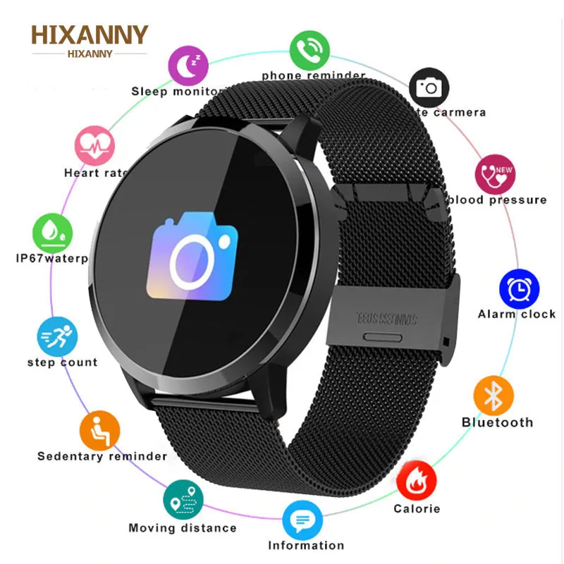 

Smart Bracelet Metal Dynamic Heart Rate Blood Pressure Oxygen Sleep Monitoring IP68 Waterproof Fitness Tracker Sports Watch Men