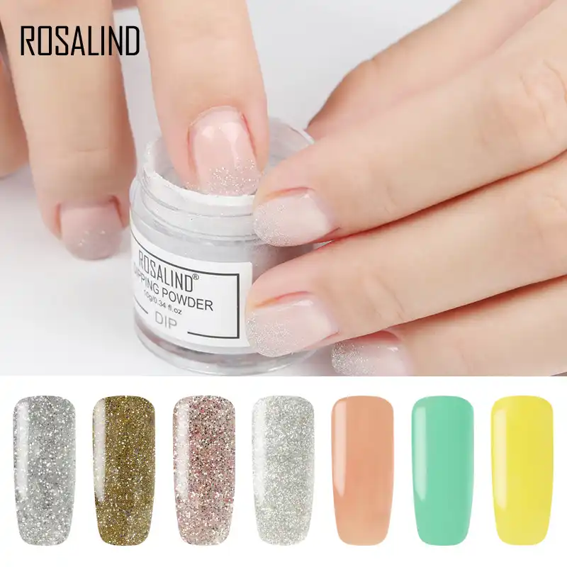 Rosalind 10g Dip Pulver Nagel Naturliche Farbe Holographische Glitter Acryl Nail Art Pulver Keine Notwendigkeit Lampe Heilung Tauch Pulver Nagel Nagelglitzer Aliexpress