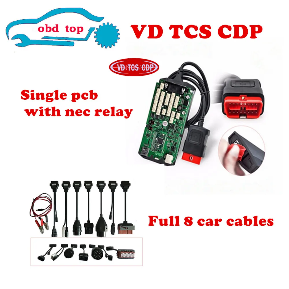 Новый 2016r0 петь pcb новый vci + полные 8Гб Автомобильный Кабель OBD2 Интерфейс адаптер