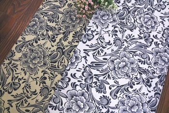 

free shipping Chinese elements blue and white porcelain printed cloth linen cloth decoration cloth