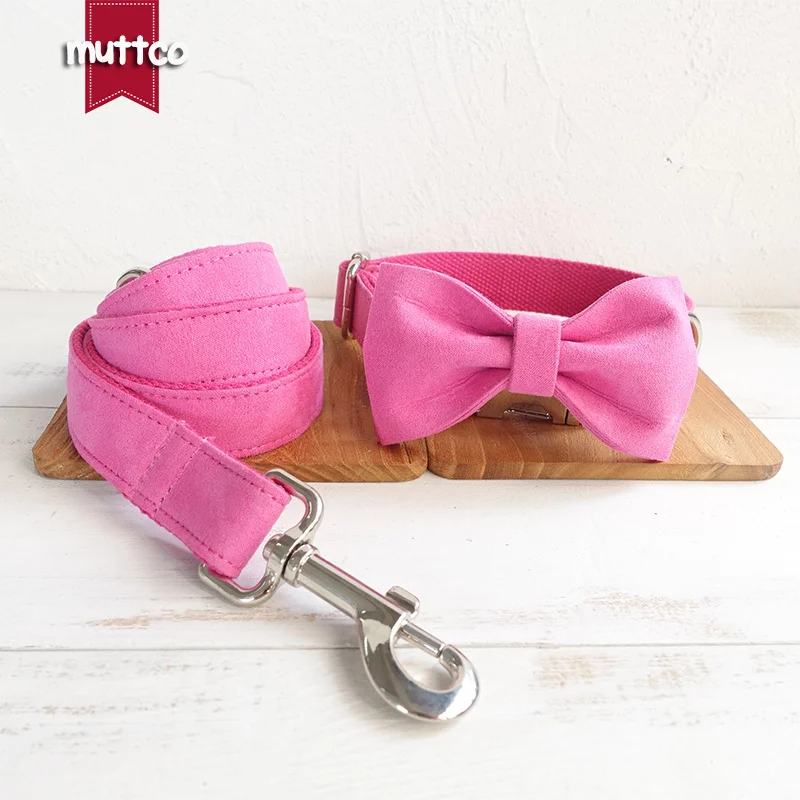 MUTTCO adjustable dog accessory pet supplies collar leash for small medium large THE PINK cute straps 5 sizes UDC076 | Дом и сад
