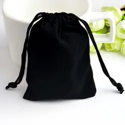 3,3 "x 2,5 черный бархат кружева шнурок сумки пакеты для ювелирных изделий подарка Ассорти сумка маленькие мешочки мягкий подарок сумка