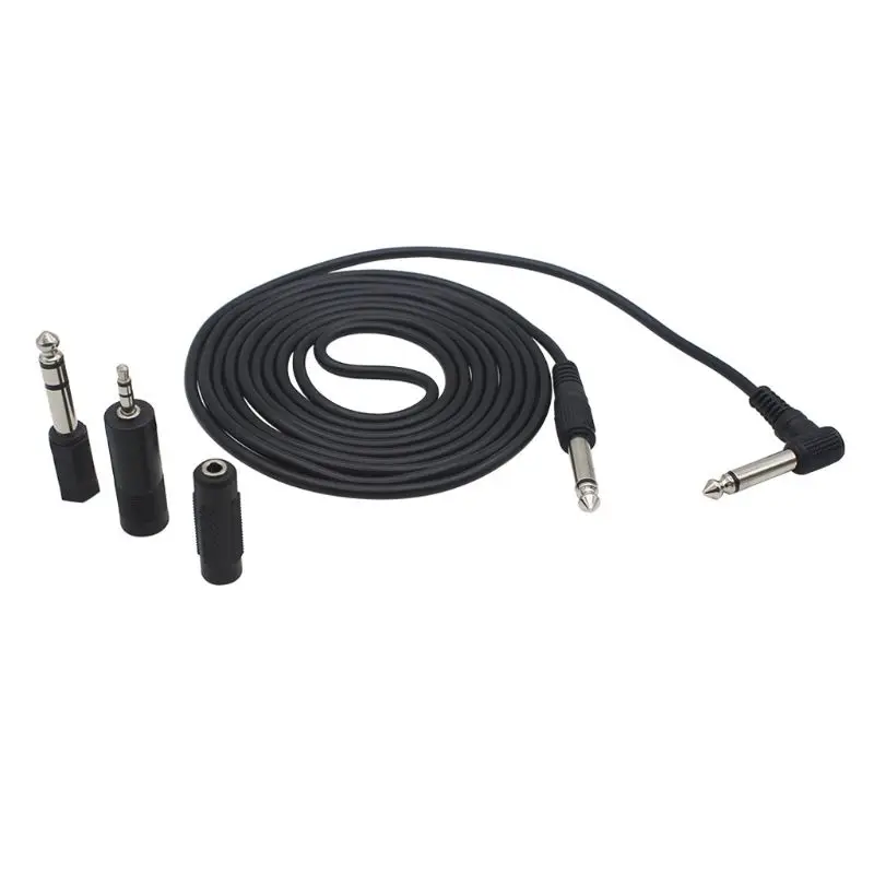 

3M/ 10 Feet Guitar Audio Cable 1/4-Inch 6.35mm Straight to Right Angle Plug ABS Jacket with 3 Adapters
