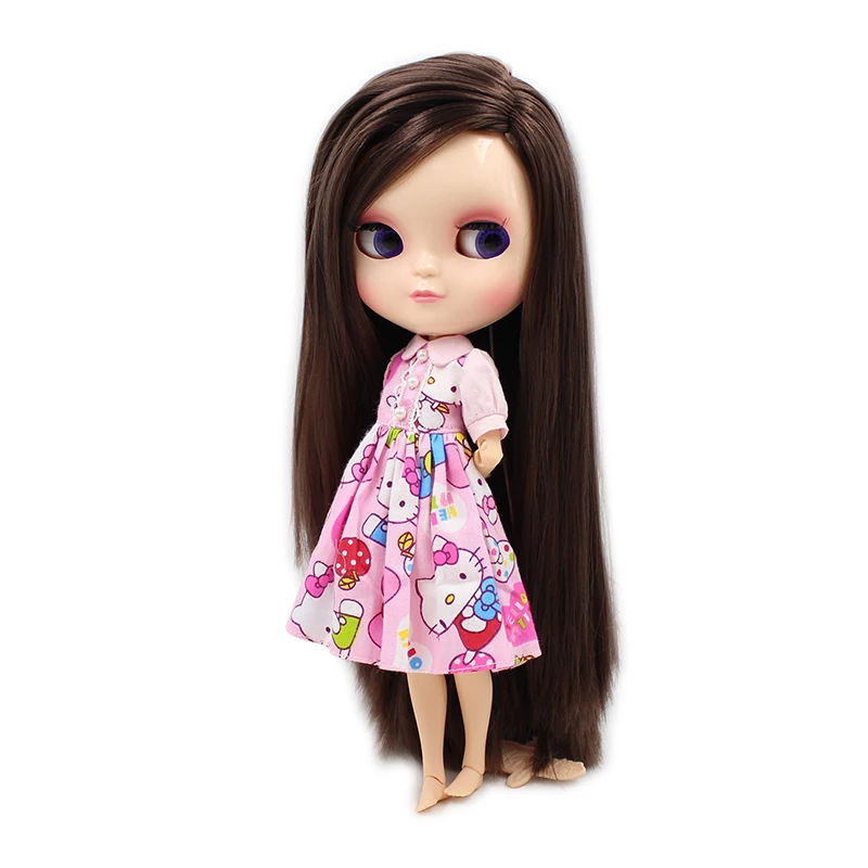 

ICY DOLL with small breast azone body fortune days 280BL0222 brown straight hair side part 30cm