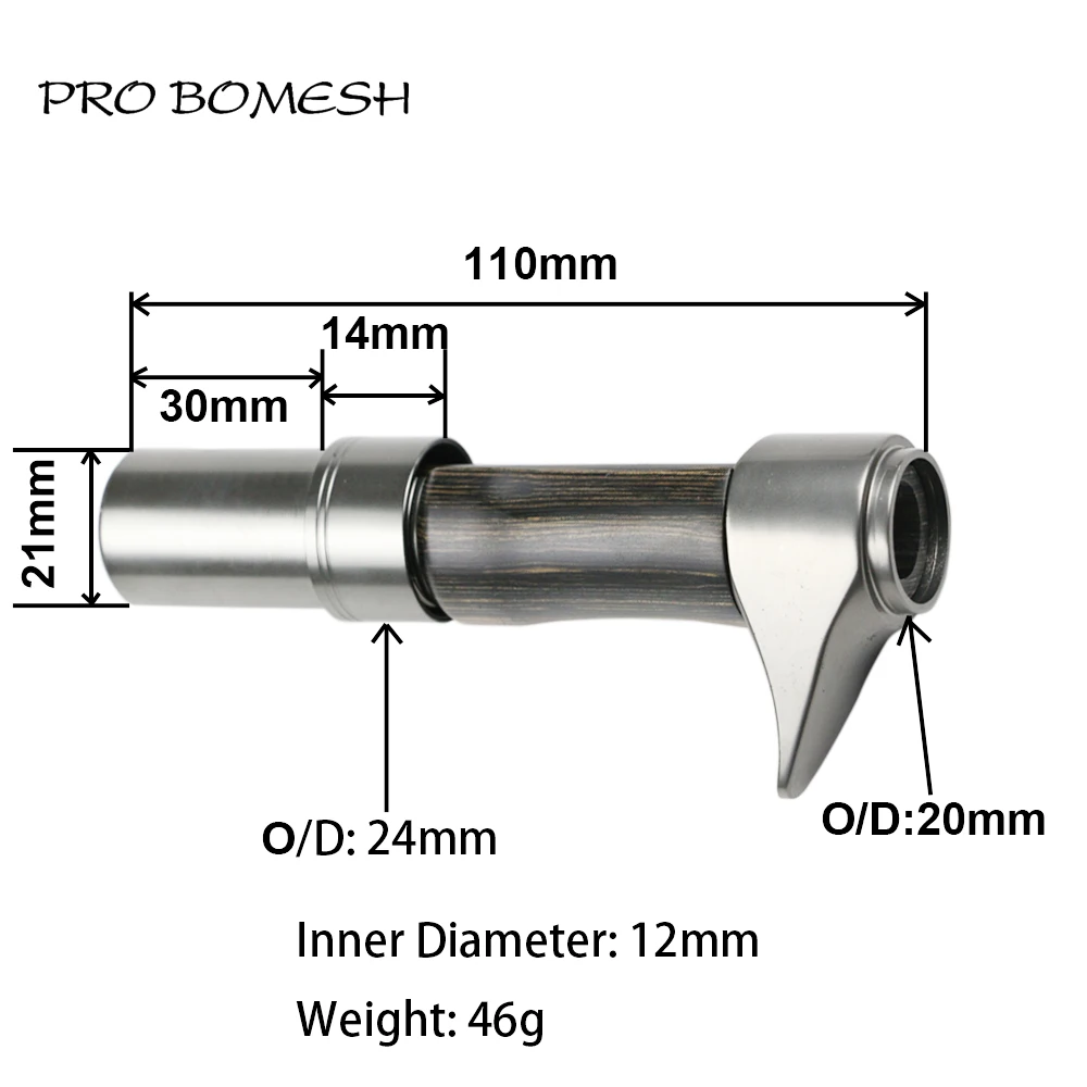 Pro Bomesh 1 шт. 32,8g 46g дерево катушкодержатель с длинным металлическая бленда держатель катушки для спиннинга кастинговая катушка сиденье DIY стержень здание аксессуар