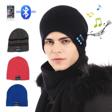 New Fashion Beanie Hat Cap Wireless Bluetooth Earphone Smart Headset headphone Mic Speaker Winter Outdoor Sport Stereo Music Hat
