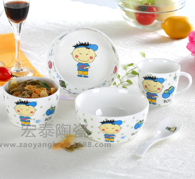 5 шт. мультяшная керамическая чаша Бытовая Посуда Костюм контейнер детский подарок декор для кухни набор посуды фарфоровая посуда