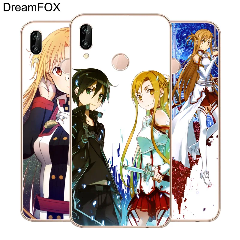 DREAMFOX M297 Sword Art Online Мягкий ТПУ силиконовый чехол для huawei Honor 6A 6C 6X 7C 7X8 Lite Pro |