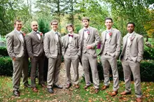 2017 Latest Coat Pant Designs Light Grey Men Suit Groomsman Blazer Slim Fit Tuxedo Custom Wedding Suits 3 Piece Blazer Masculino