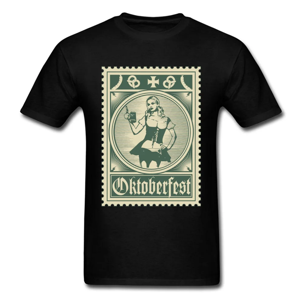 Tops & Tees Oktoberfest Stamp Summer Plain Leisure Short Sleeve 100% Cotton Crewneck Man Top T-shirts Leisure Clothing Shirt Oktoberfest Stamp black