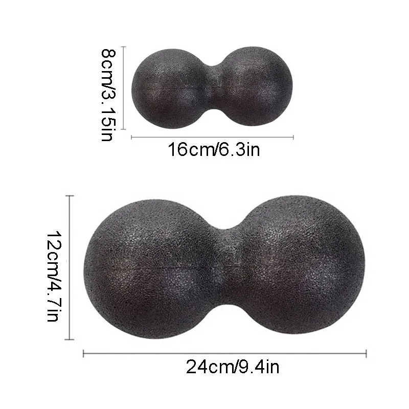 Peanut Massage Balls Double Lacrosse Yoga Ball Lightweight Fitness Body Suited for Myofascial Release Trigger Point Therapy (5)