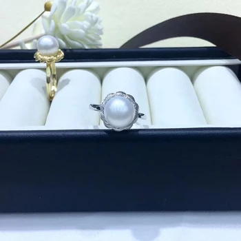 

NEW ARRIVAL 925 Sterling Silver Adjustable Ring Settings Base Findings Mountings Parts for Oyster Pearl Corals Jade Beads Stones