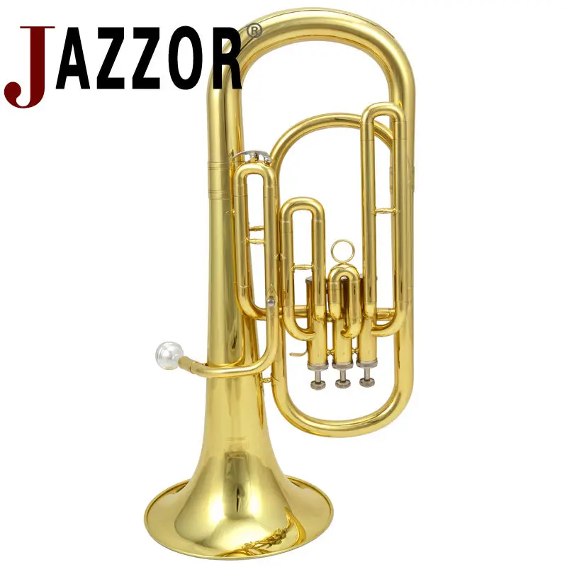 JAZZOR тенор-Горн B плоский латунный духовой инструмент JBBR-1220 с мундштуком и чехлом