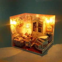 J006 DIY кукольный домик miniautre ручной работы Casa De Boneca деревянный кукольный дом мебель для детских игрушек-толстый мед любовь