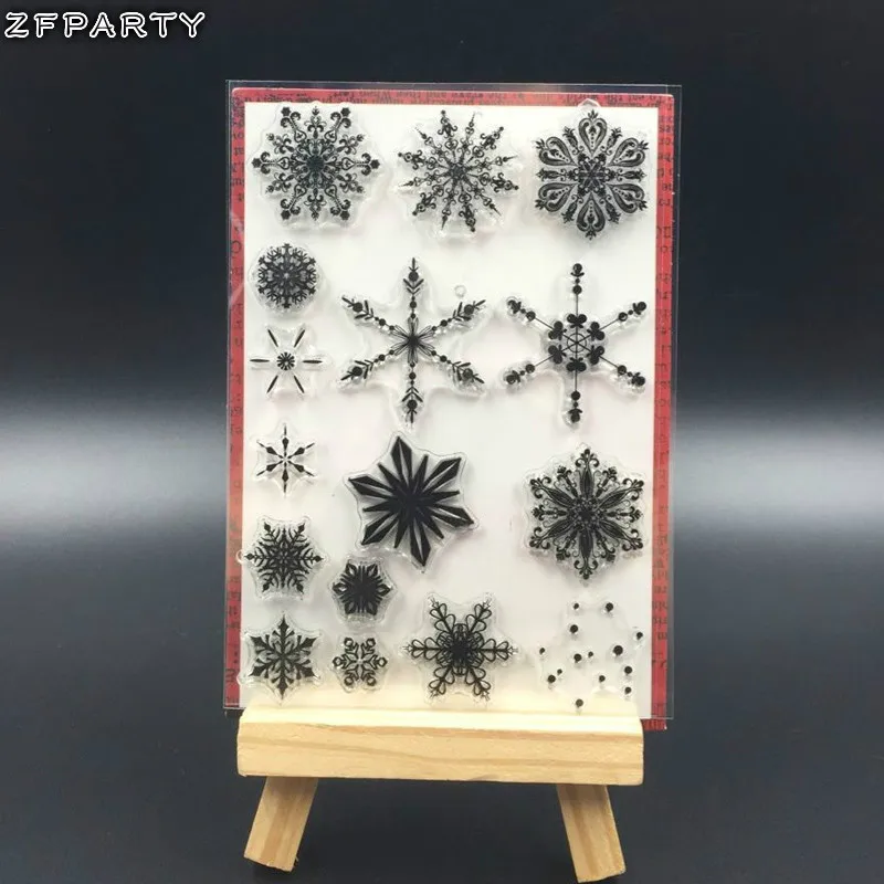 

ZFPARTY Snowflake Transparent Clear Silicone Stamp/Seal for DIY scrapbooking/Card Making