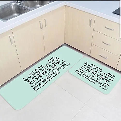 2 Piece Kitchen Mats and Rugs Set Funny Quotes I Can Do Everything