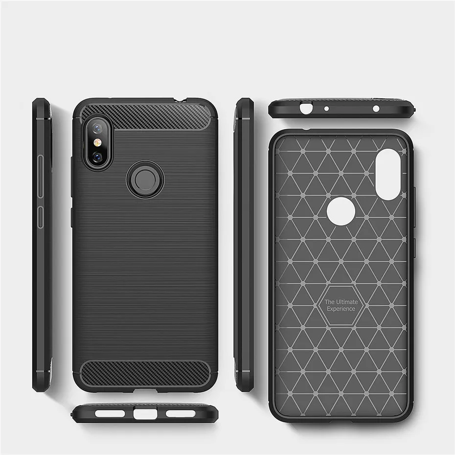 Case For Xiaomi Redmi Note 6 Pro Redmi 6 Pro Shockproof TPU Carbon Fiber Soft Silicone Cover For Xiaomi Redmi Note 6 Pro Case