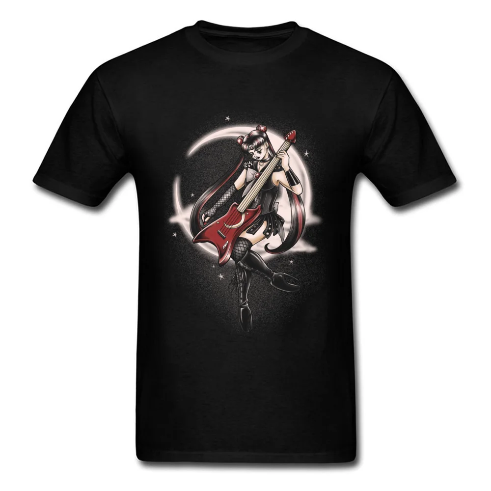 Black Metal Moon cosie Short Sleeve Tops Shirts Summer Round Neck 100% Cotton Fabric Mens T Shirts cosie T-shirts High Quality Black Metal Moon black