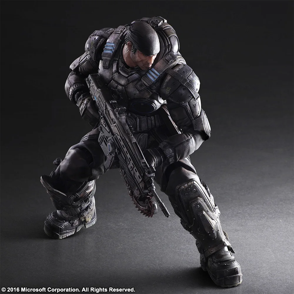 

NEW 1set 27CM anime figure Play Arts War Machine Marcus Fenix action figure collectible model toys brinquedos