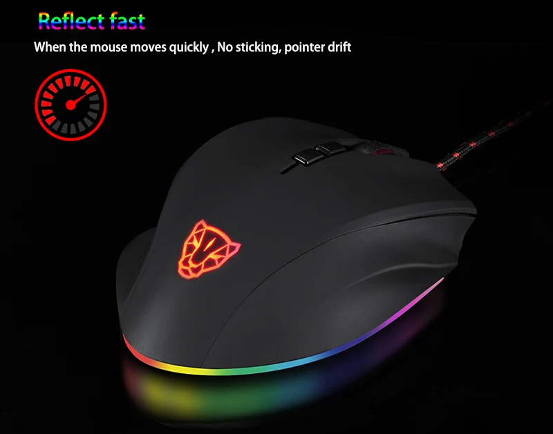 Motospeed V80 5000 dpi оптическая RGB подсветка Проводная игровая мышь USB PMW3325 эргономичная геймерская мышь для ПК ноутбука PK V30 V40 V60 V70