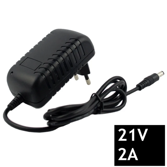 21V 2A 18650 Lithium Battery Charger 18V lithium battery Charger 5.5mm x 2.1mm DC Power Jack Socket Female Panel Mount Connector DC