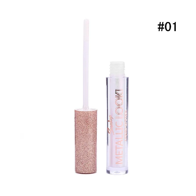 Smakup 8 Colors Shimmer Liquid Lipstick Long-lasting Moisuturzer Glitter Flip Lipgloss Sparkly Makeup Cosmetics Make Up Beauty - Цвет: 01