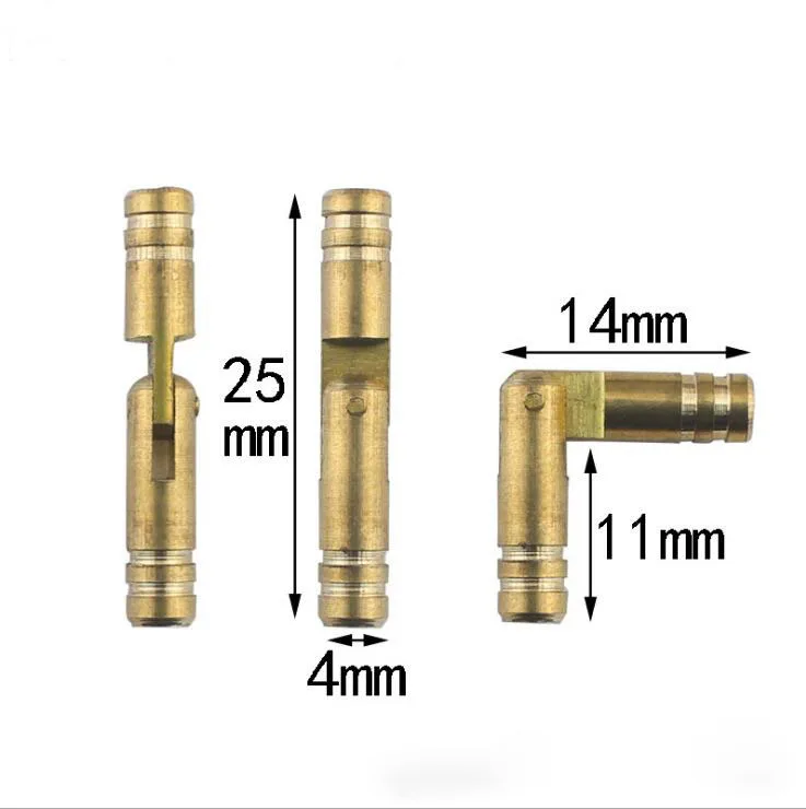 5 мм/4 мм толстый Латунный цилиндрический шарнир деревянная коробка фиксированная коробка с шарниром шарнирная опора