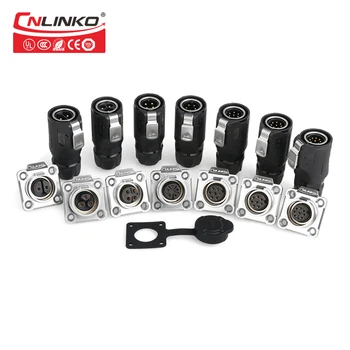 

CNLINKO Manufacture Semi-Metal M16 2-9 Pin Socket&Plug Outdoor Cable Panel IP67 LED Power Waterproof Connector For Audio Video