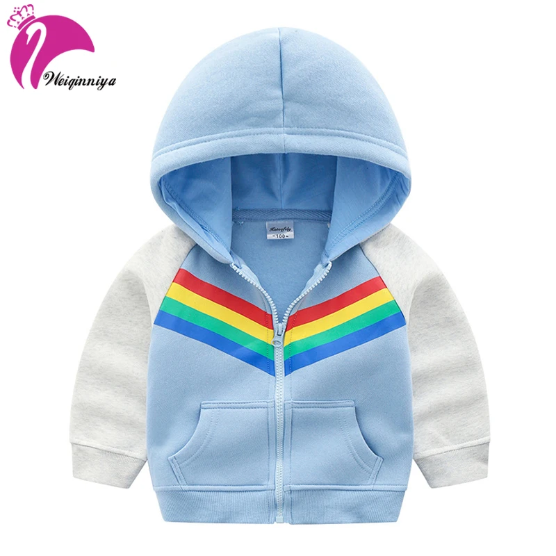 weiqinniya Boys Jackets Winter Kids Rainbow Jacket For Boy Fashion