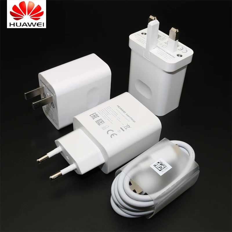

Original Huawei p10 Charger Mate 9 10 Pro Plus Smartphone Supercharge EU Wall adapter 5A Fast Quick Charge Usb 3.1 Type C cable